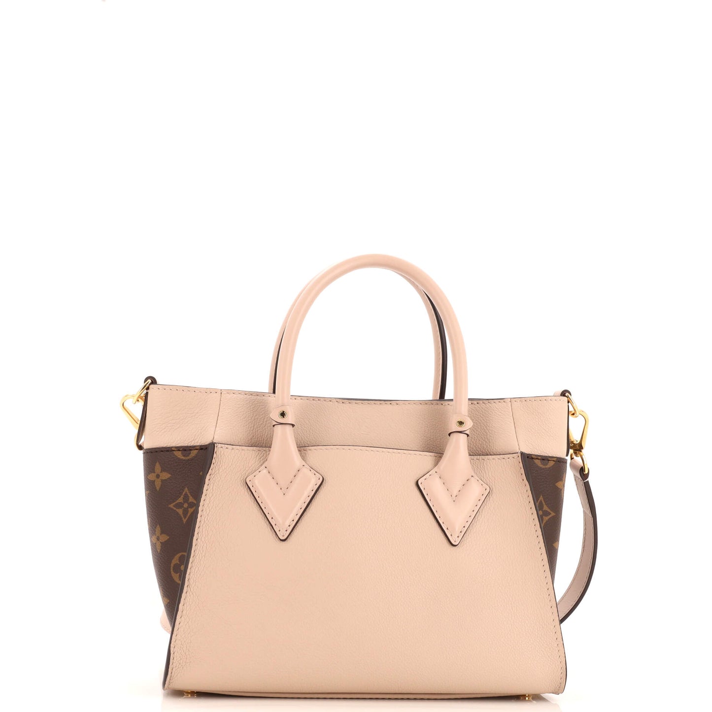 Louis Vuitton On My Side Tote Leather with Monogram Canvas PM