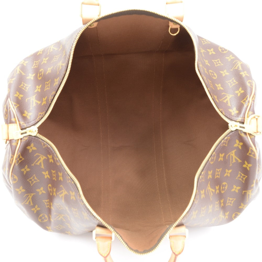 Louis Vuitto Monogram Canvas Keepall 55 Bandouliere Duffel Bag with Strap