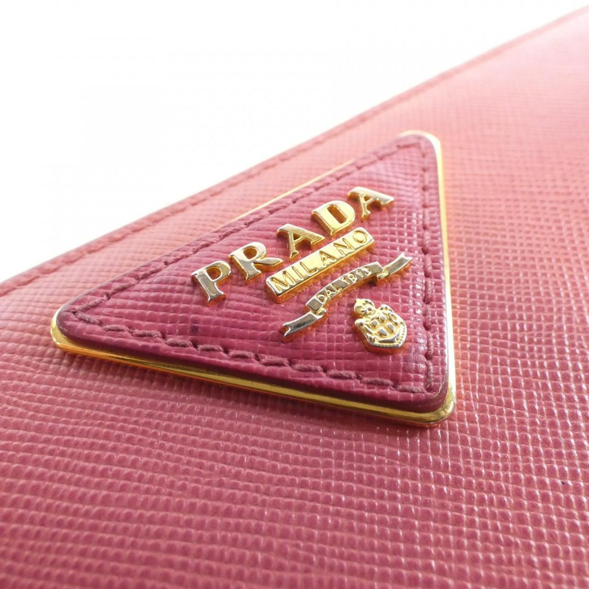 Prada 1M1183 Saffiano Triang Long Wallet