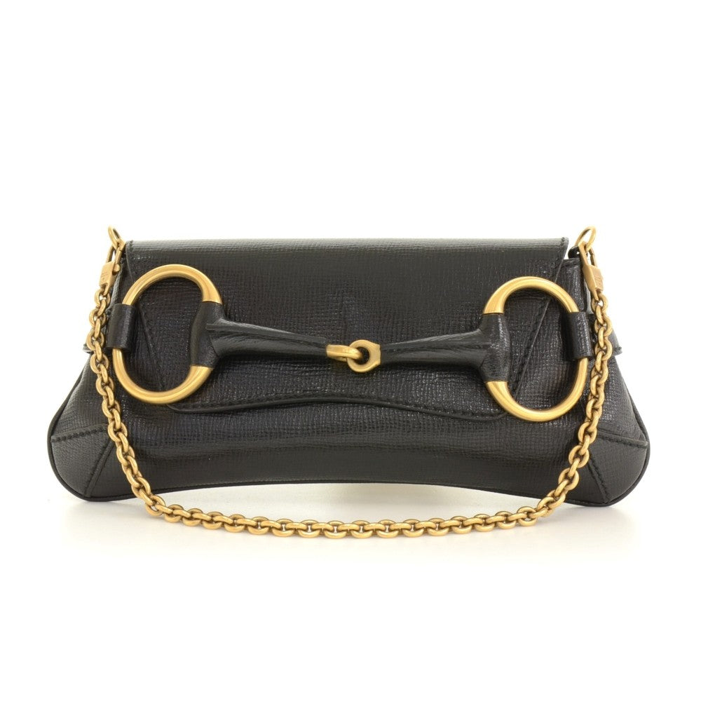 Gucci Textured Leather Horsebit Bag