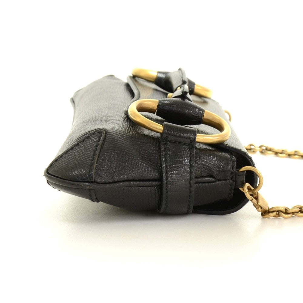 Gucci Textured Leather Horsebit Bag