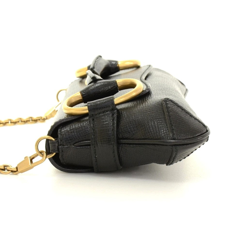 Gucci Textured Leather Horsebit Bag