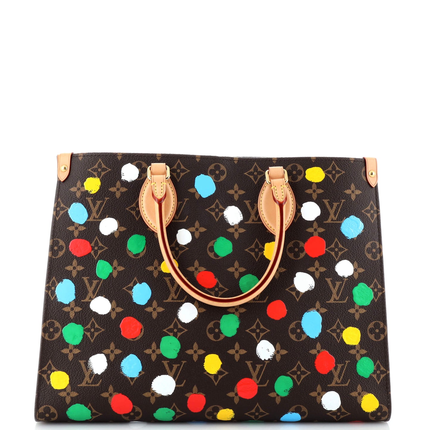 Louis Vuitton OnTheGo Tote Yayoi Kusama Painted Dots Monogram Canvas MM