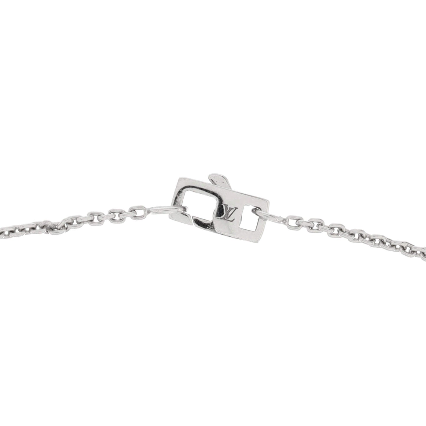 Louis Vuitton Idylle Blossom LV Pendant Necklace 18K White Gold with Diamond