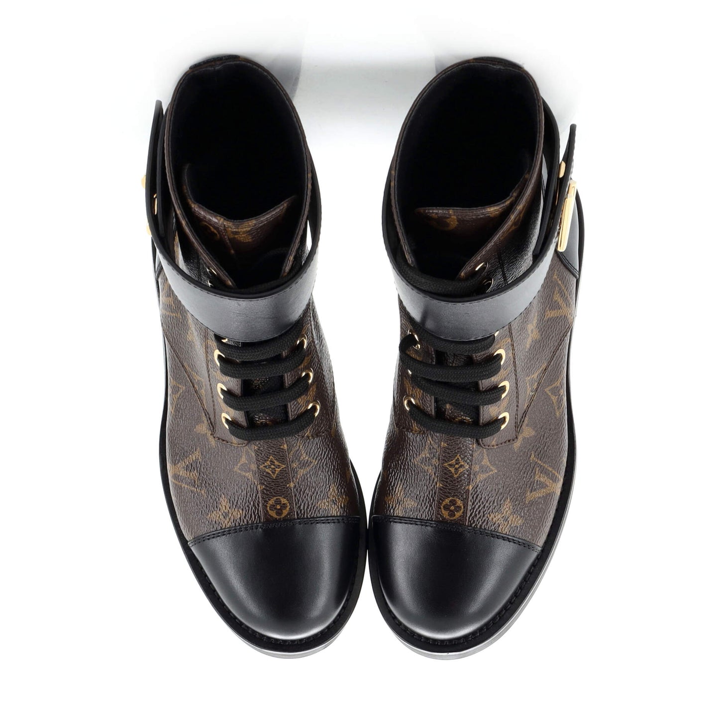 Louis Vuitton Women's Wonderland Flat Ranger Boots Monogram Canvas and Leather