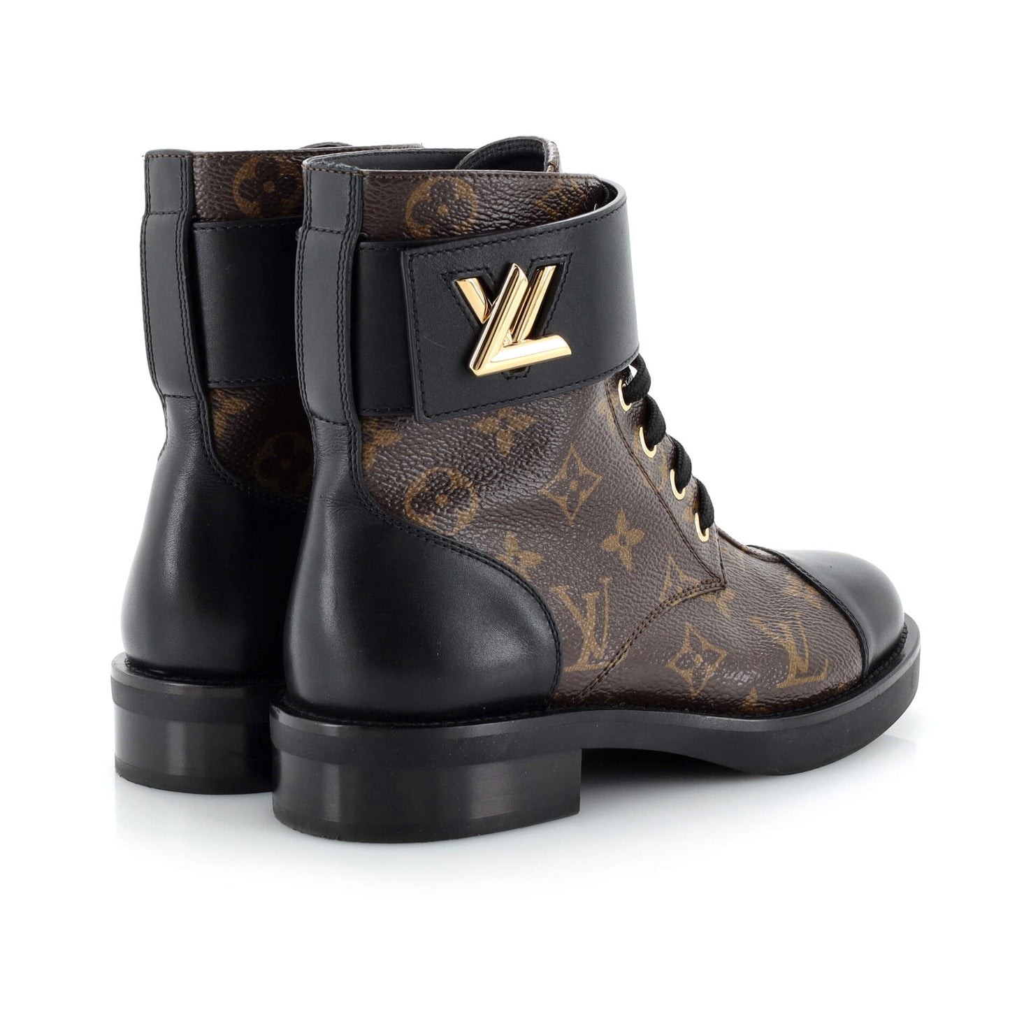 Louis Vuitton Women's Wonderland Flat Ranger Boots Monogram Canvas and Leather