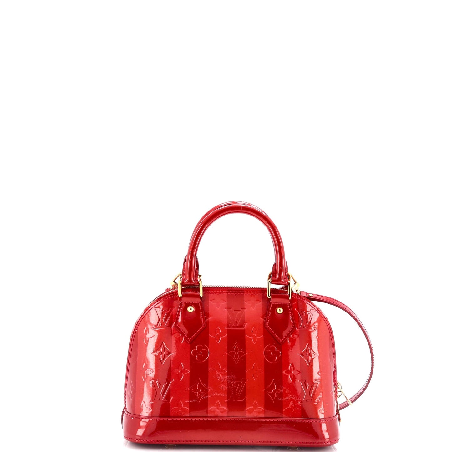 Louis Vuitton Alma Handbag Limited Edition Monogram Vernis Rayures BB