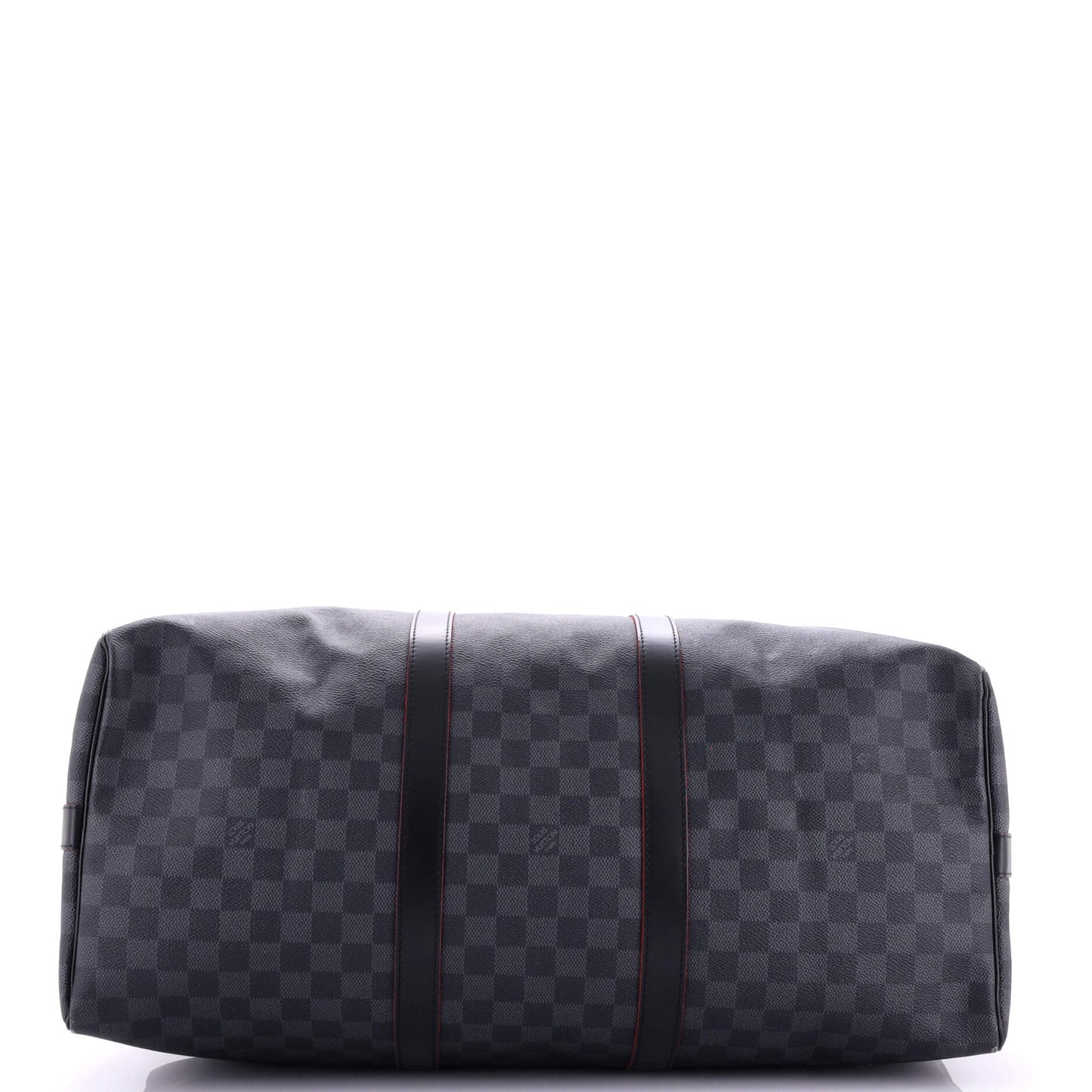 Louis Vuitton Keepall Bandouliere Bag Limited Edition Interlinked Logo Damier Graphite 50
