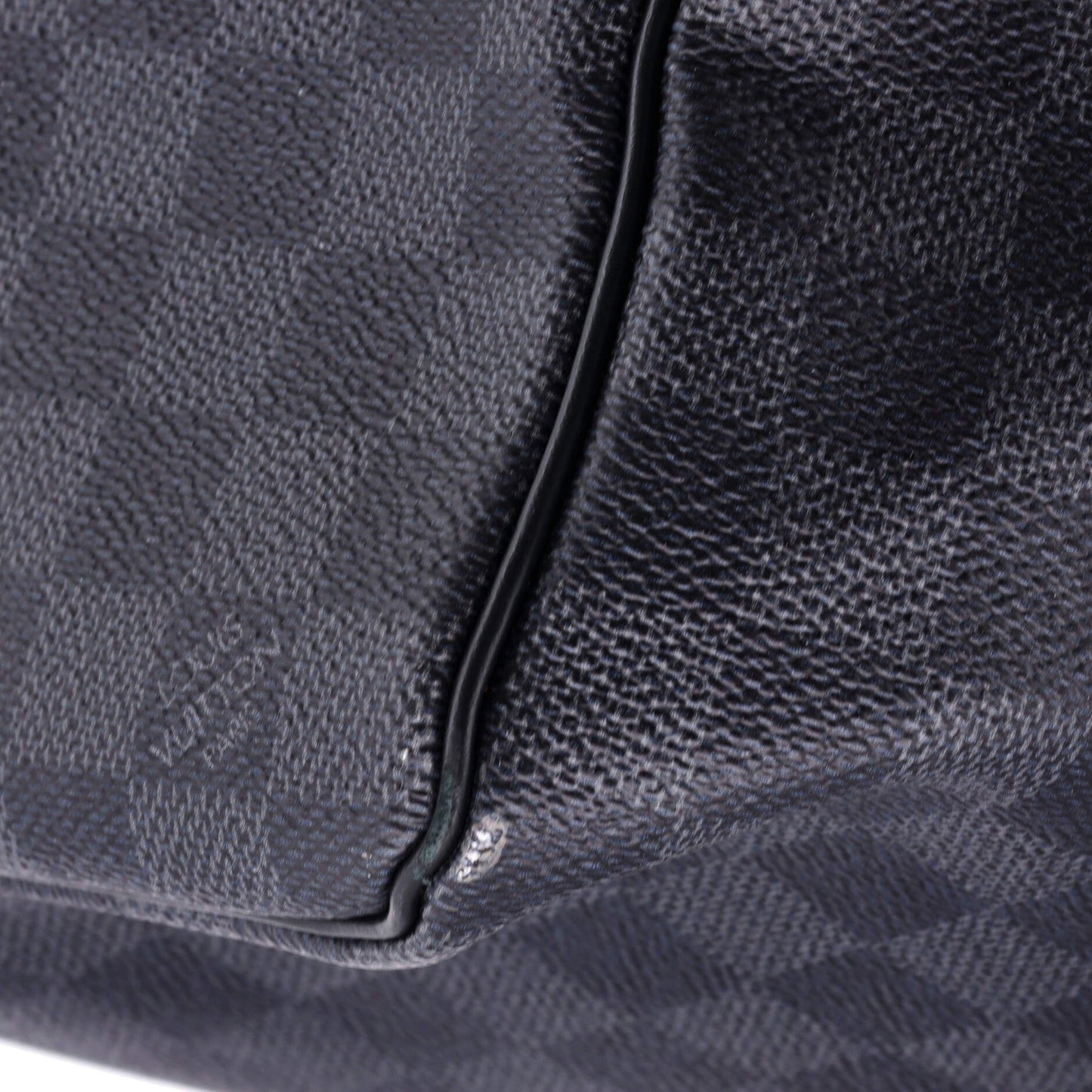 Louis Vuitton Keepall Bandouliere Bag Limited Edition Interlinked Logo Damier Graphite 50