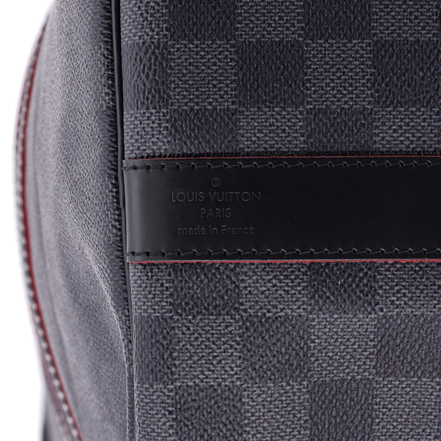 Louis Vuitton Keepall Bandouliere Bag Limited Edition Interlinked Logo Damier Graphite 50