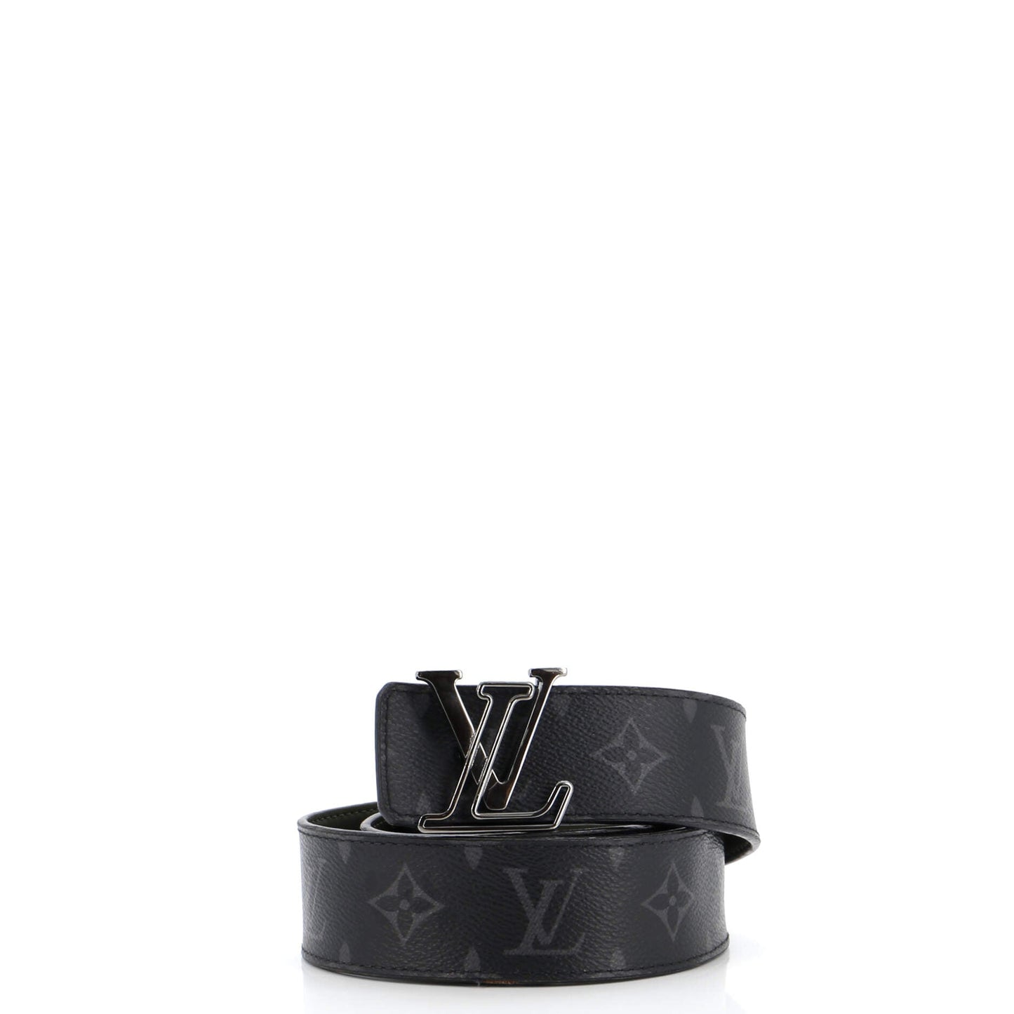 Louis Vuitton LV Line Reversible Belt Monogram Eclipse Canvas and Leather Wide 90