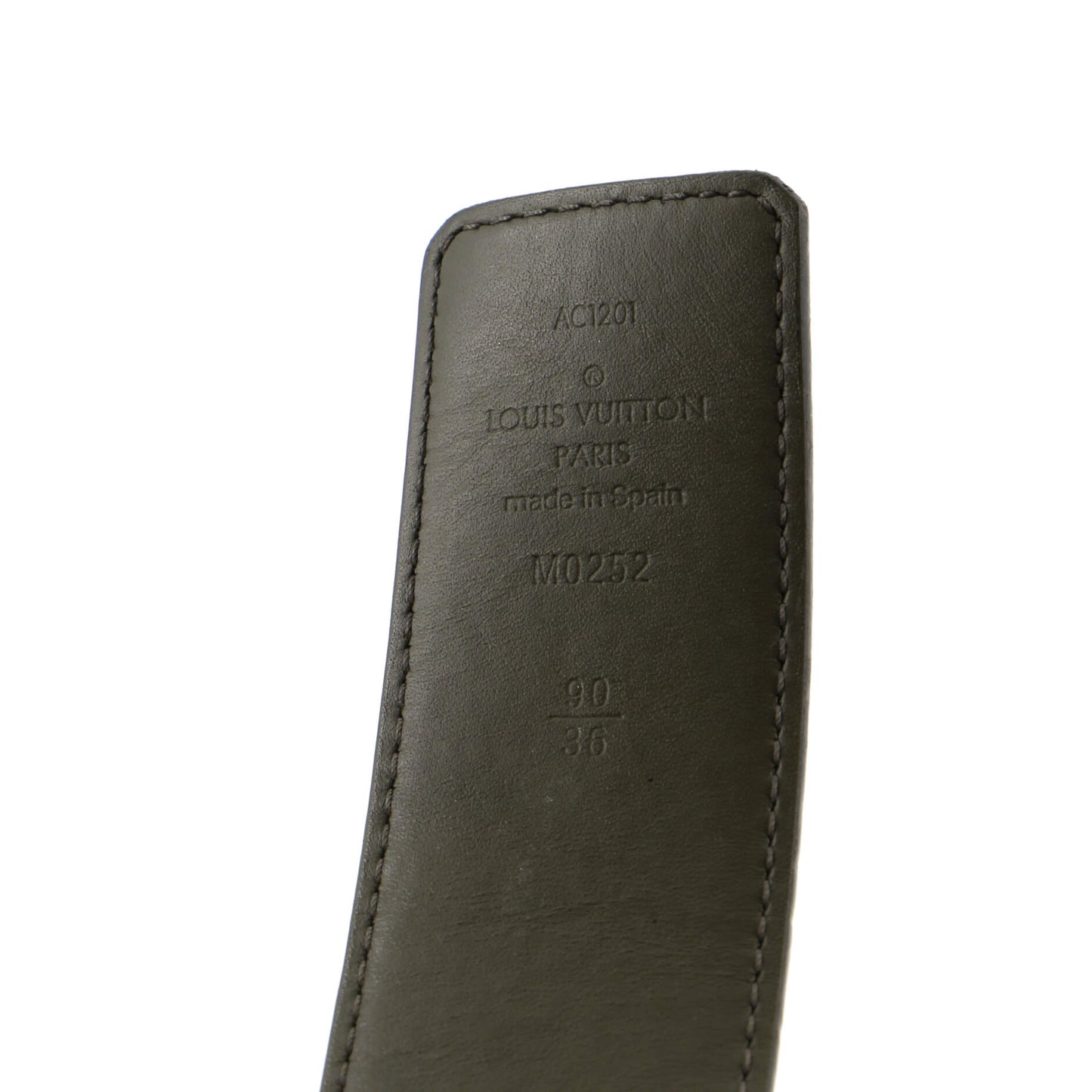 Louis Vuitton LV Line Reversible Belt Monogram Eclipse Canvas and Leather Wide 90