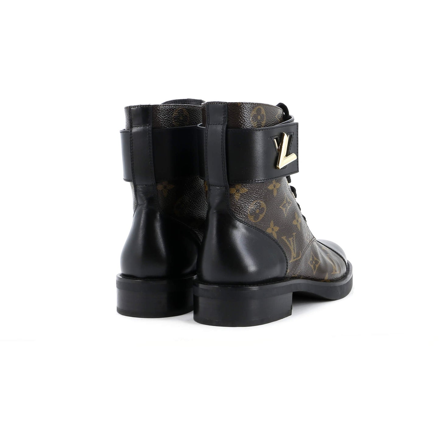 Louis Vuitton Women's Wonderland Flat Ranger Boots Monogram Canvas and Leather