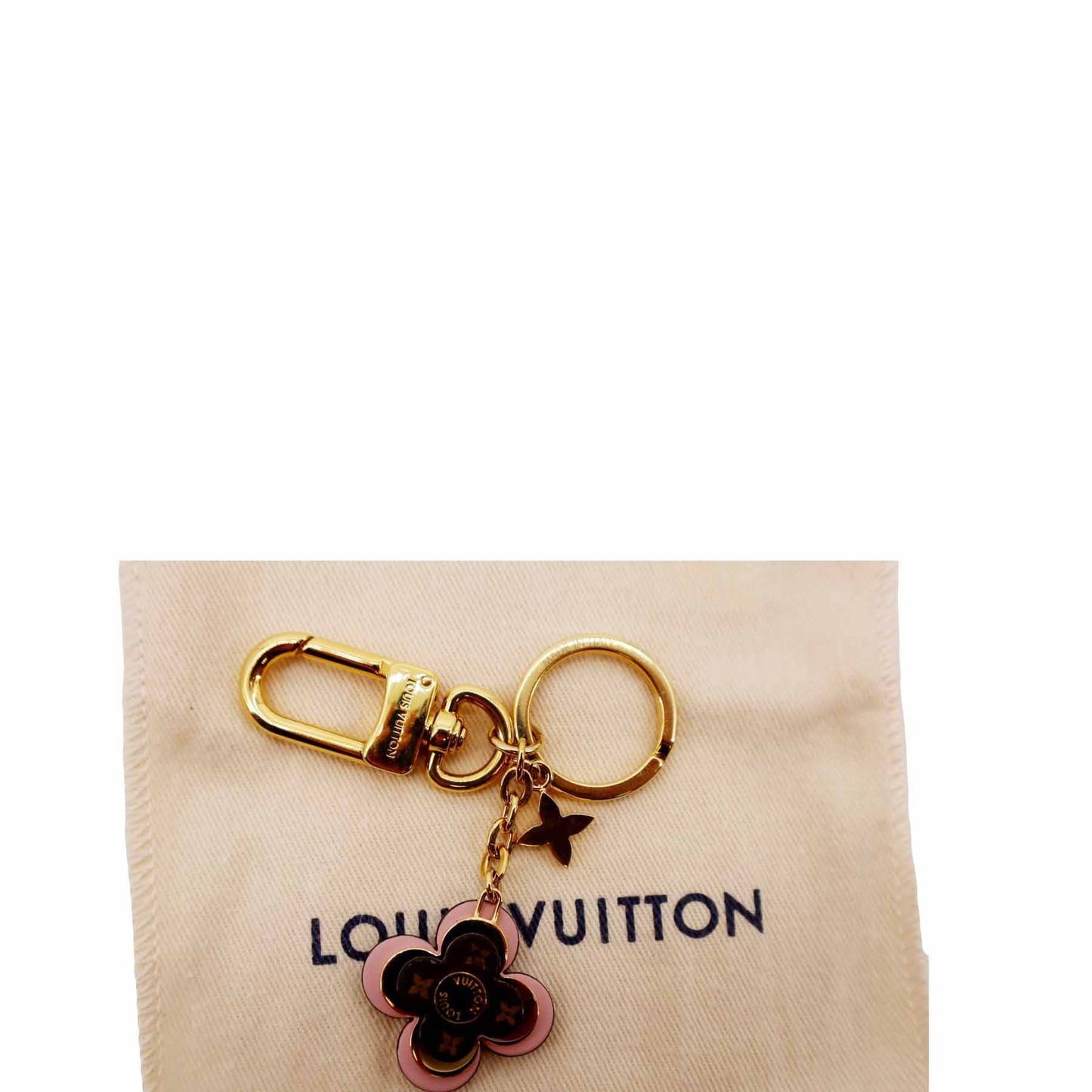 LOUIS VUITTON Monogram Blooming Flowers BB Bag Charm Key Holder Pink