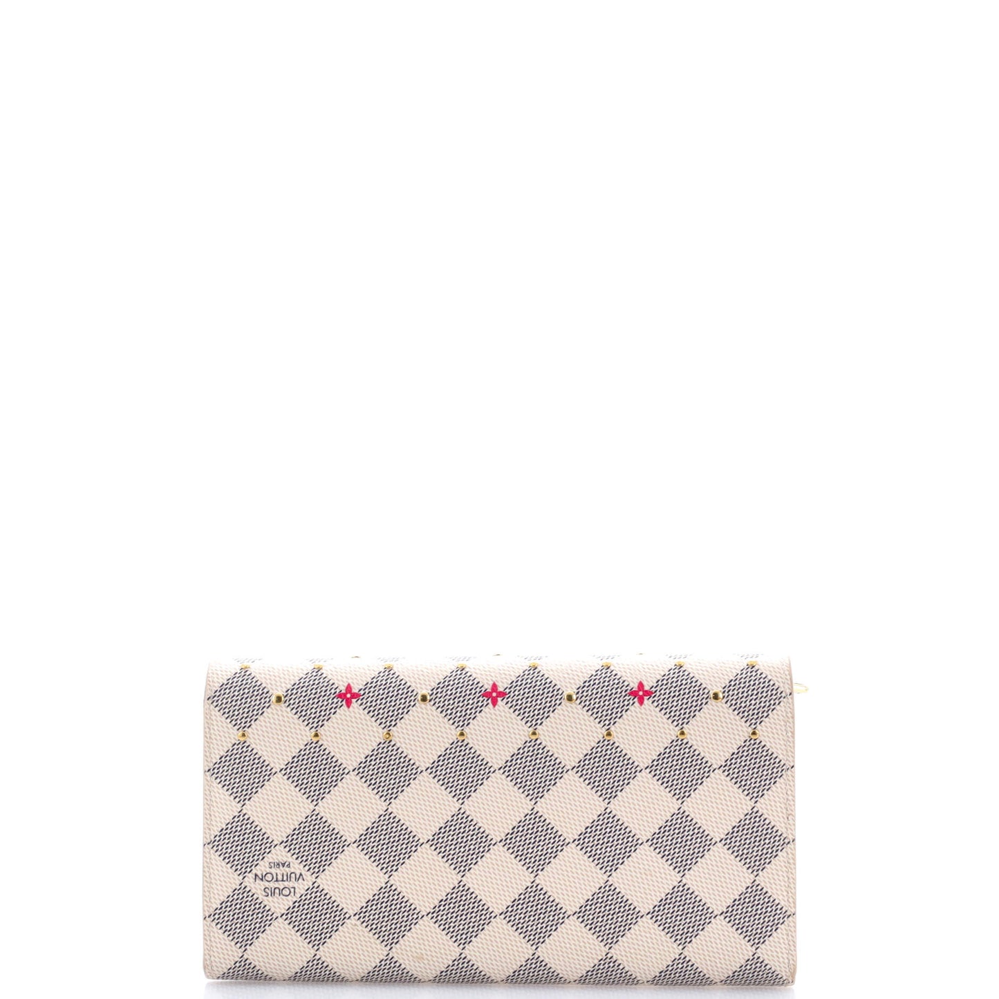 Louis Vuitton Sarah Wallet NM Flower Printed Studded Damier