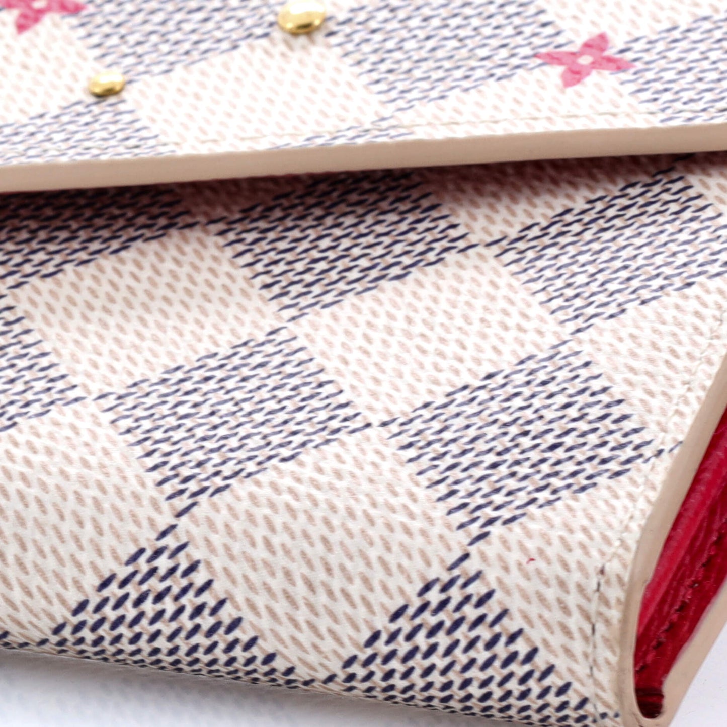 Louis Vuitton Sarah Wallet NM Flower Printed Studded Damier