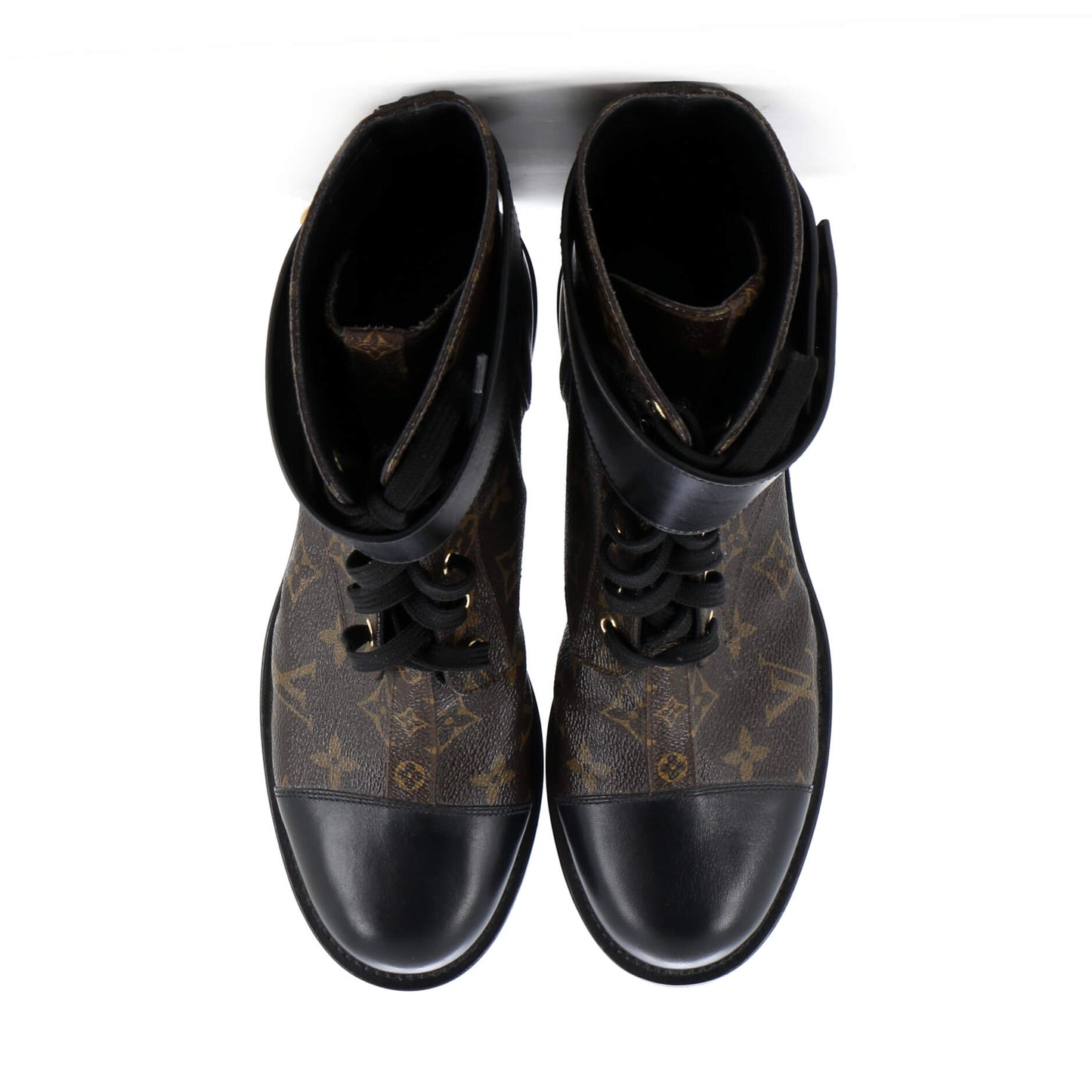 Louis Vuitton Women's Wonderland Flat Ranger Boots Monogram Canvas and Leather