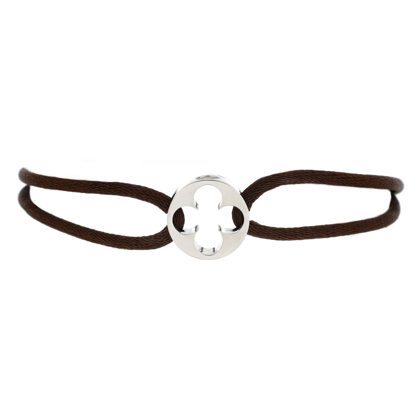 Louis Vuitton Empreinte Bracelet Silk Cord with 18K White Gold