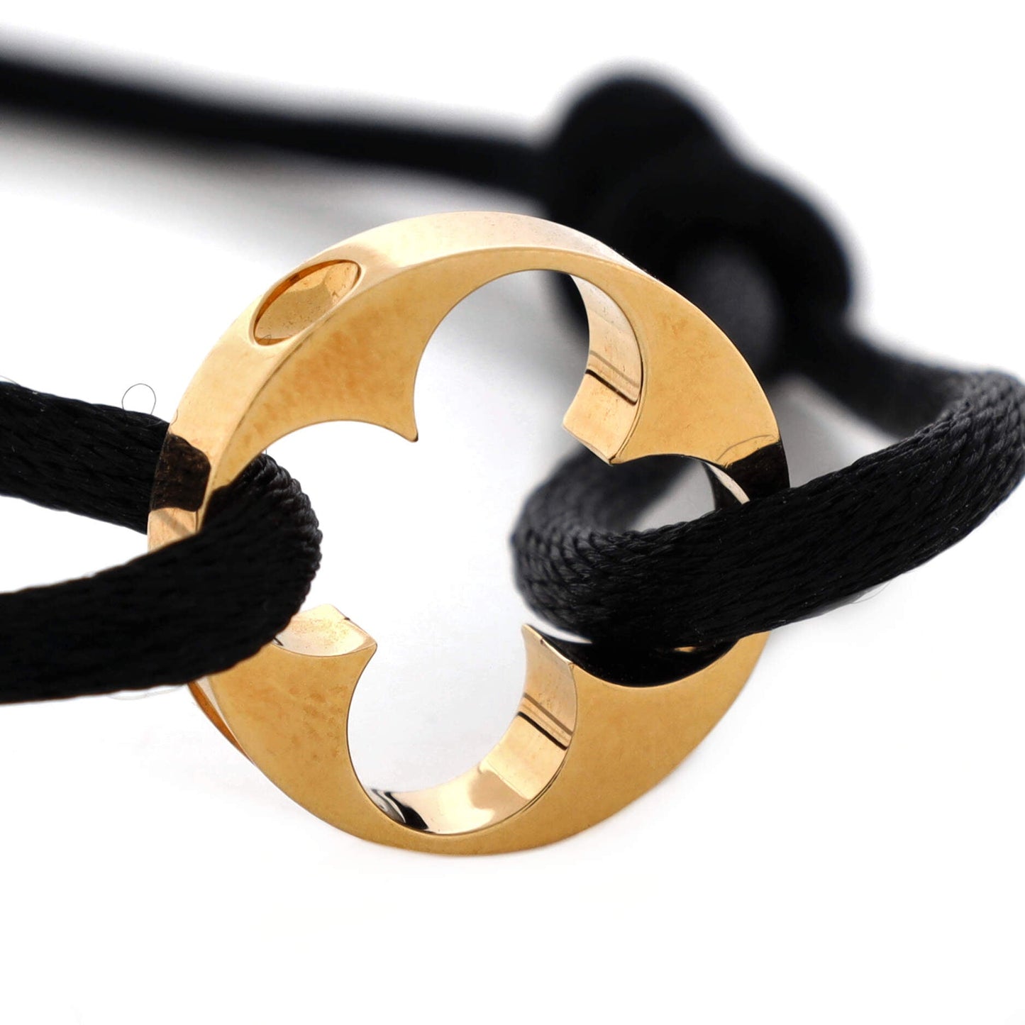 Louis Vuitton Empreinte Bracelet Silk Cord with 18K Yellow Gold
