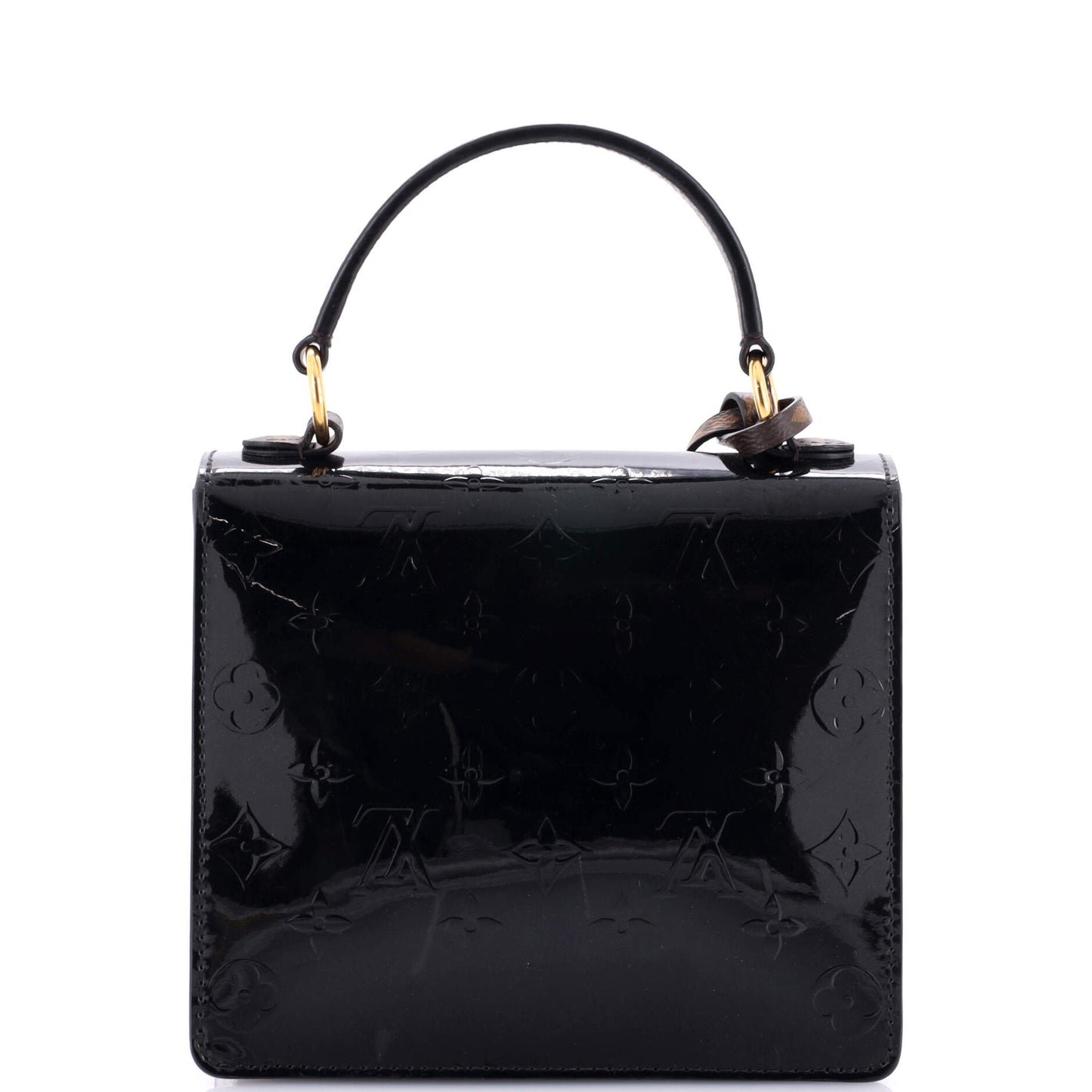 Louis Vuitton Spring Street NM Handbag Monogram Vernis with Monogram Canvas and Epi Leather