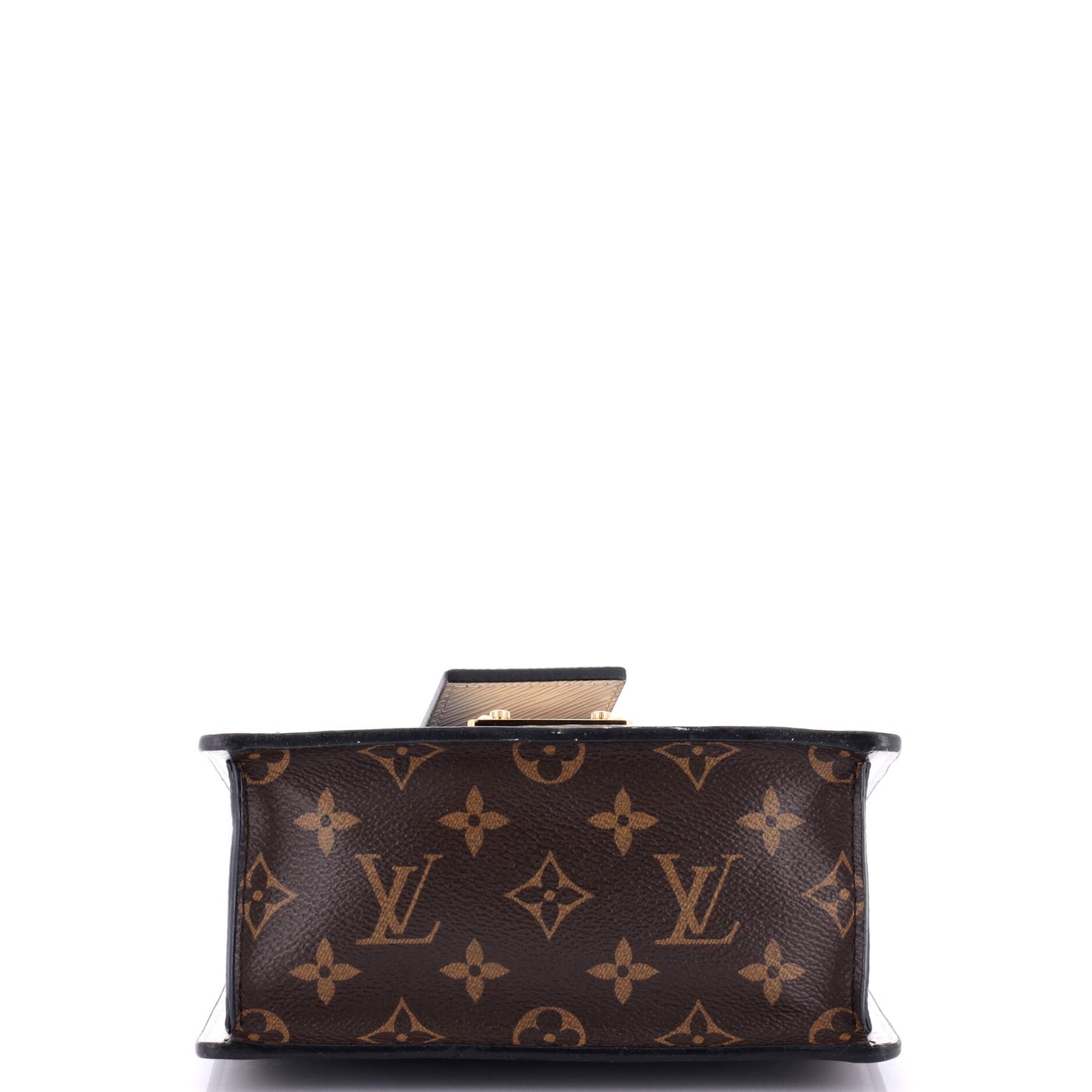 Louis Vuitton Spring Street NM Handbag Monogram Vernis with Monogram Canvas and Epi Leather