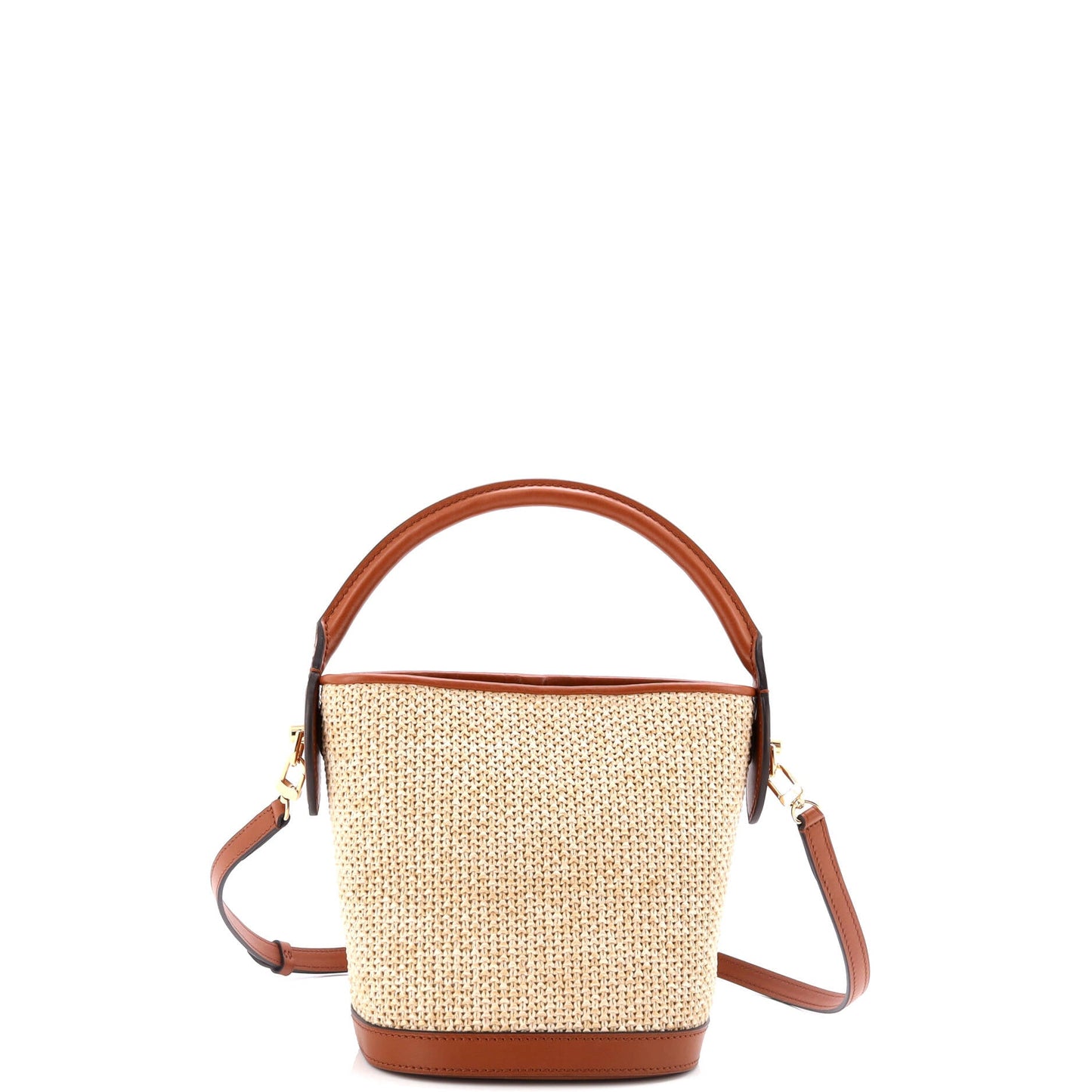 Louis Vuitton Petit Bucket NM Bag Raffia with Leather