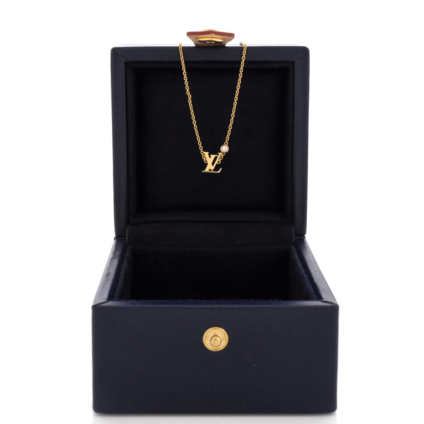 Louis Vuitton Idylle Blossom LV Pendant Necklace 18K Yellow Gold with Diamond
