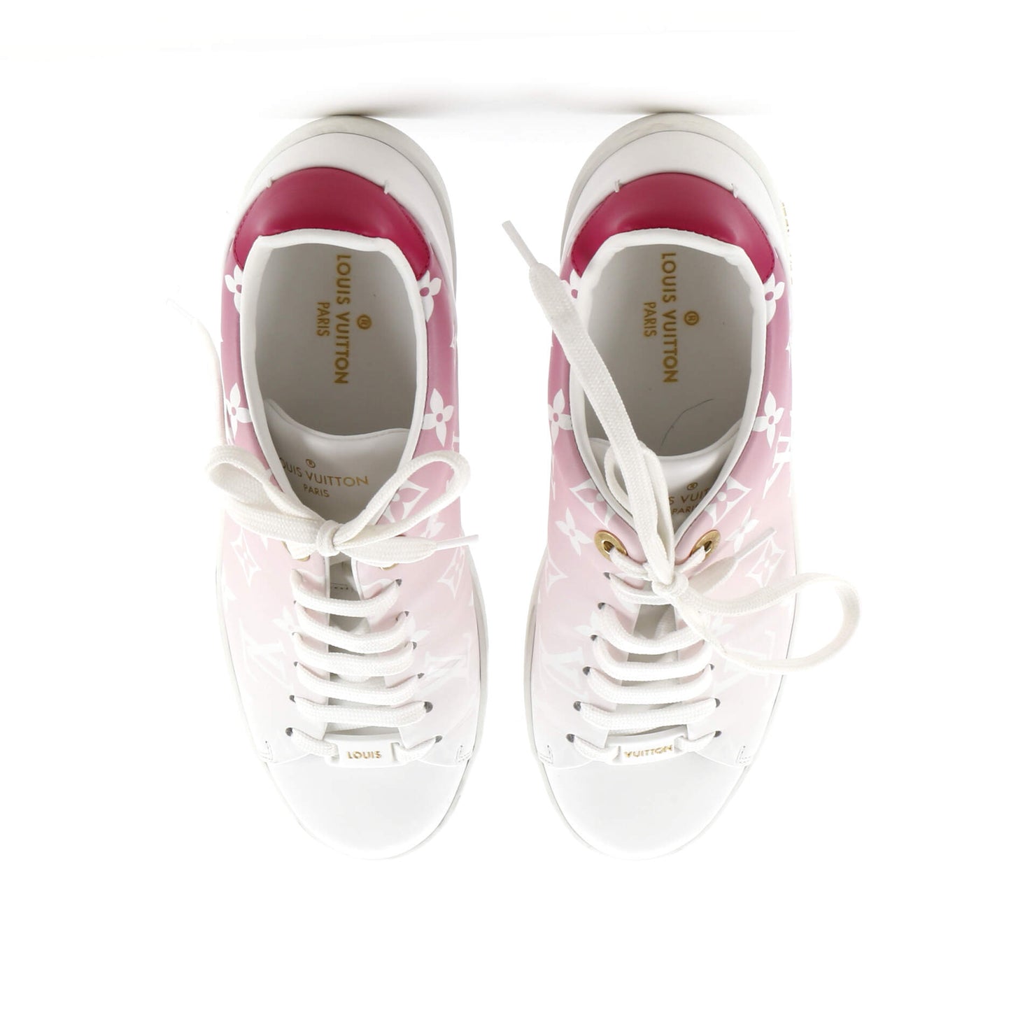 Louis Vuitton Women's FrontRow Sneakers Gradient Monogram Printed Leather