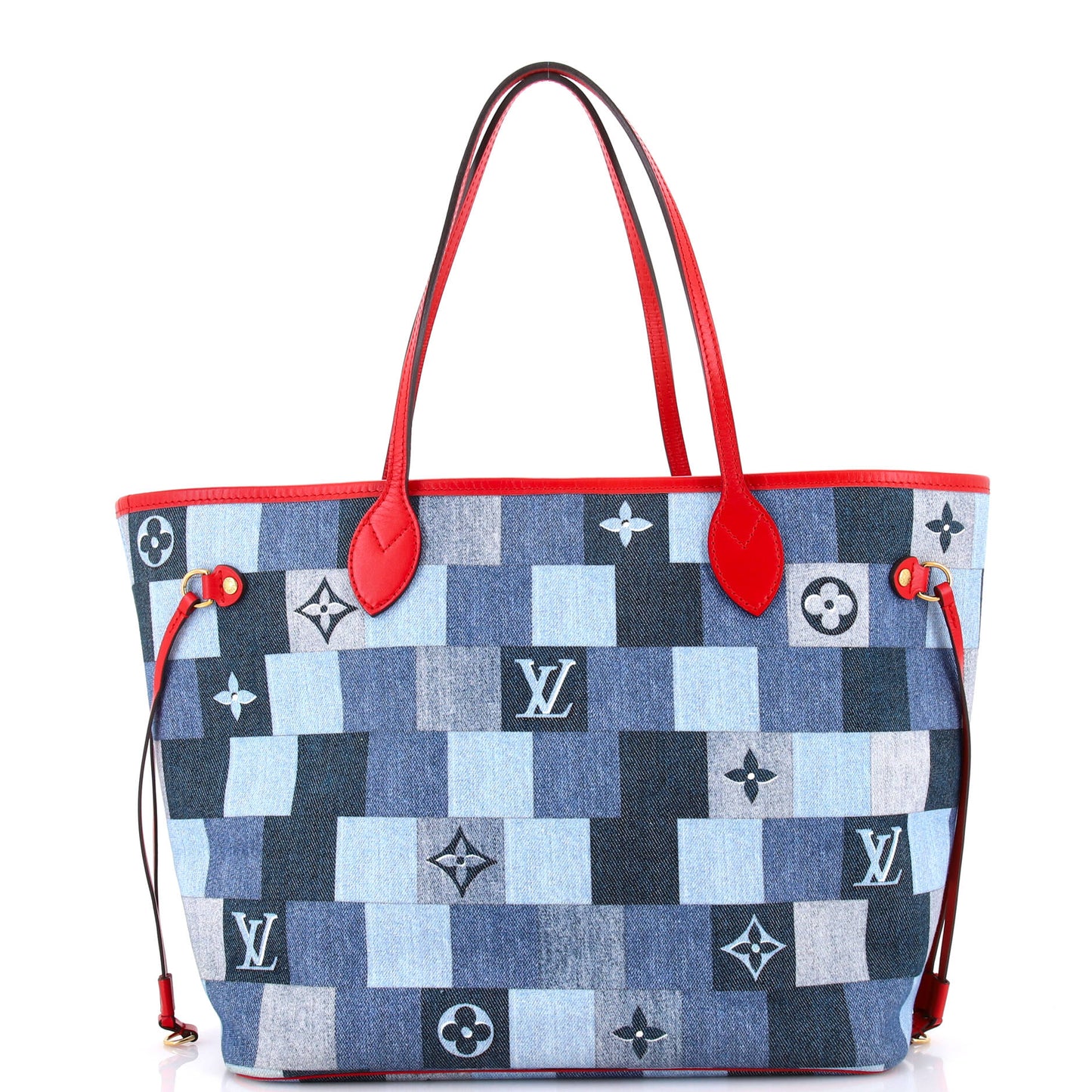 Louis Vuitton Neverfull Tote Damier and Monogram Patchwork Denim MM