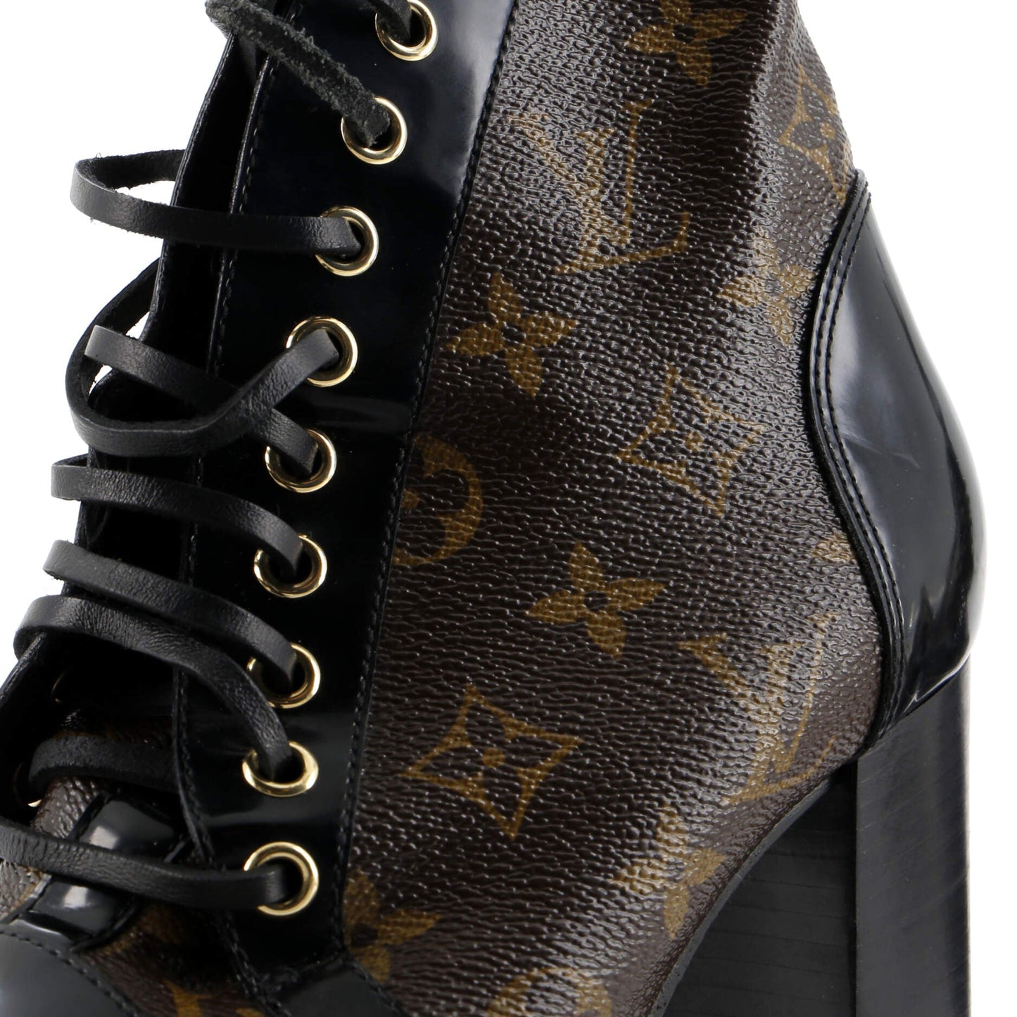 Louis Vuitton Women's Star Trail Ankle Boots Monogram Canvas with Patent