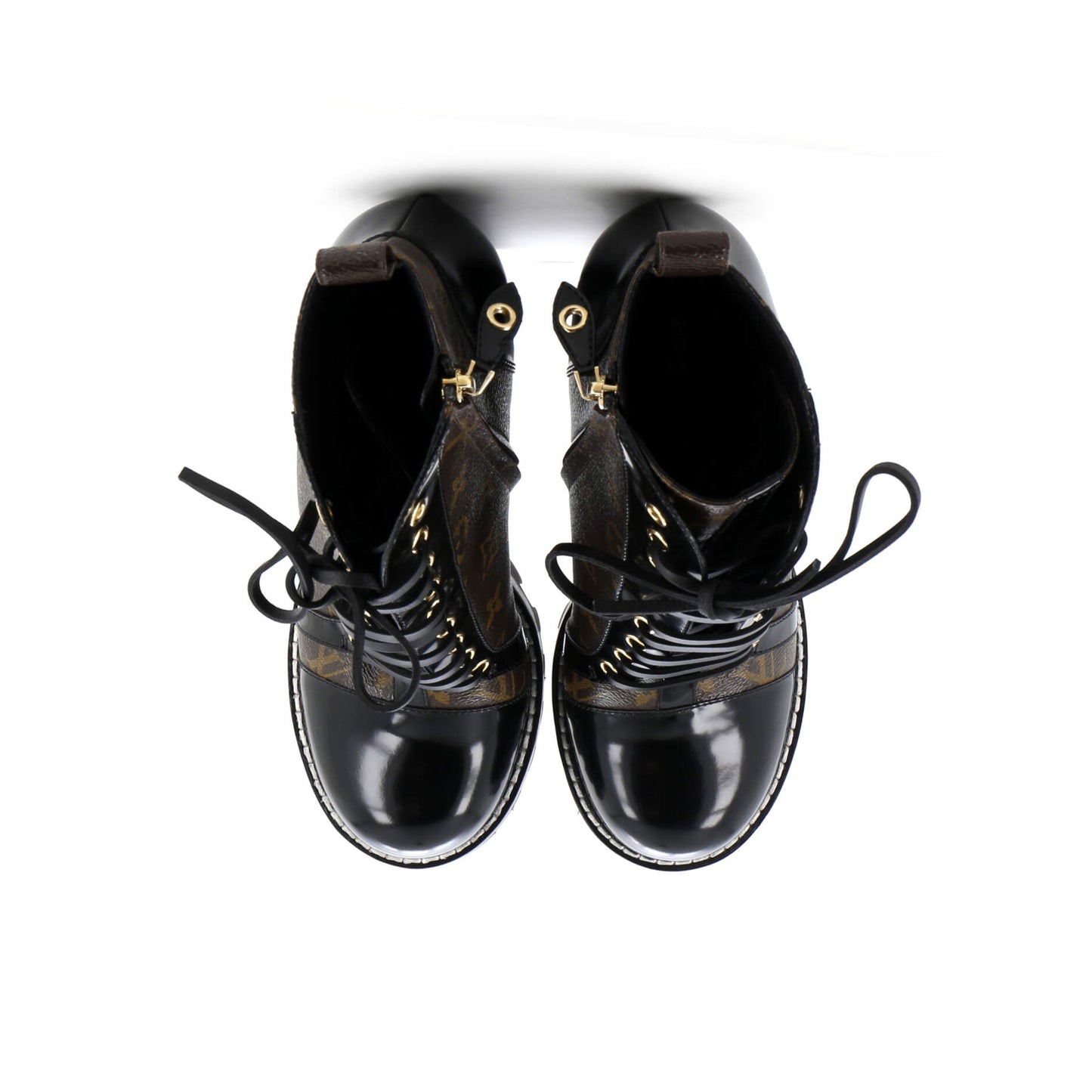 Louis Vuitton Women's Star Trail Ankle Boots Monogram Canvas with Patent