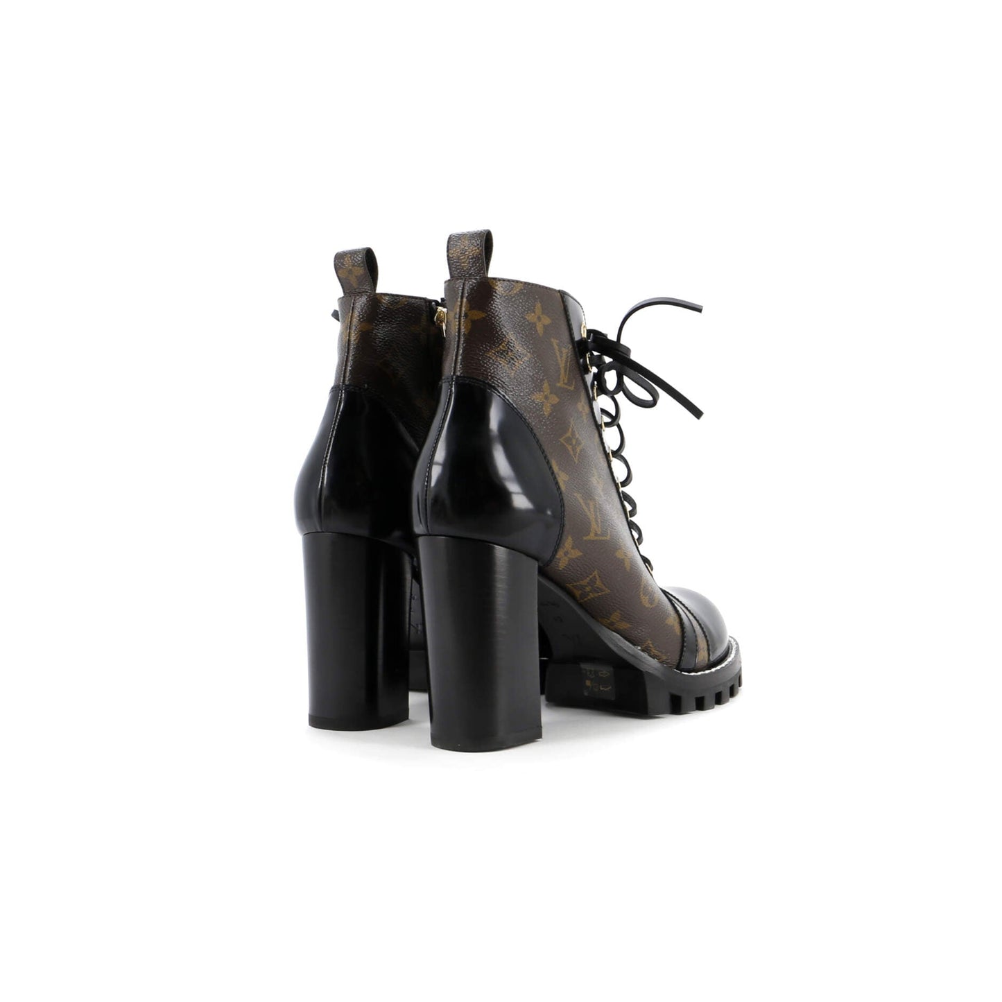 Louis Vuitton Women's Star Trail Ankle Boots Monogram Canvas with Patent