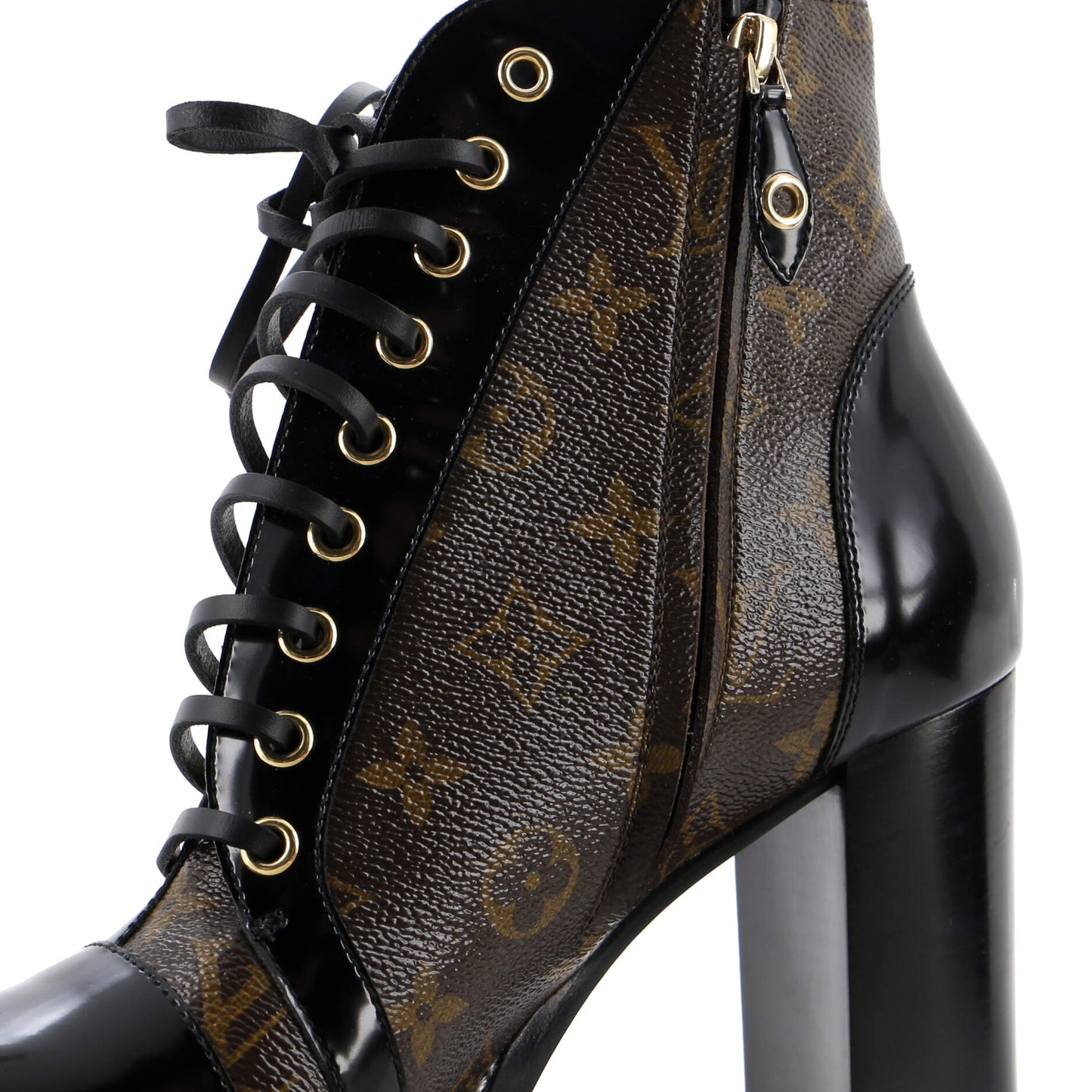 Louis Vuitton Women's Star Trail Ankle Boots Monogram Canvas with Patent
