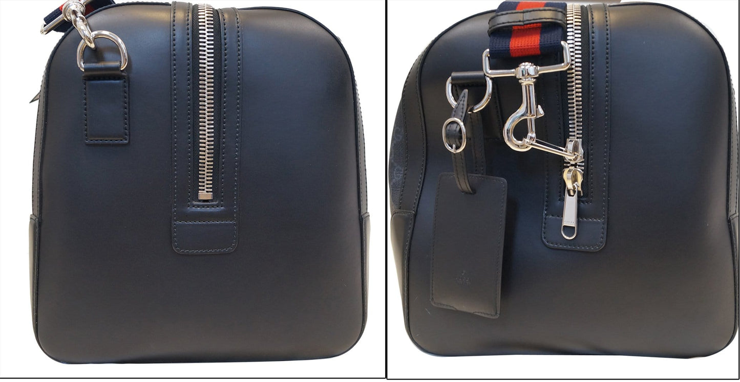 GUCCI Black Soft GG Supreme carry-on Duffle Travel Bag 478323