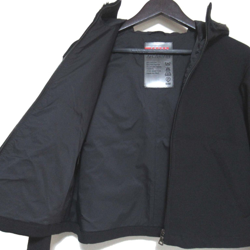 Prada Sport Nylon Goat Fur Jacket
