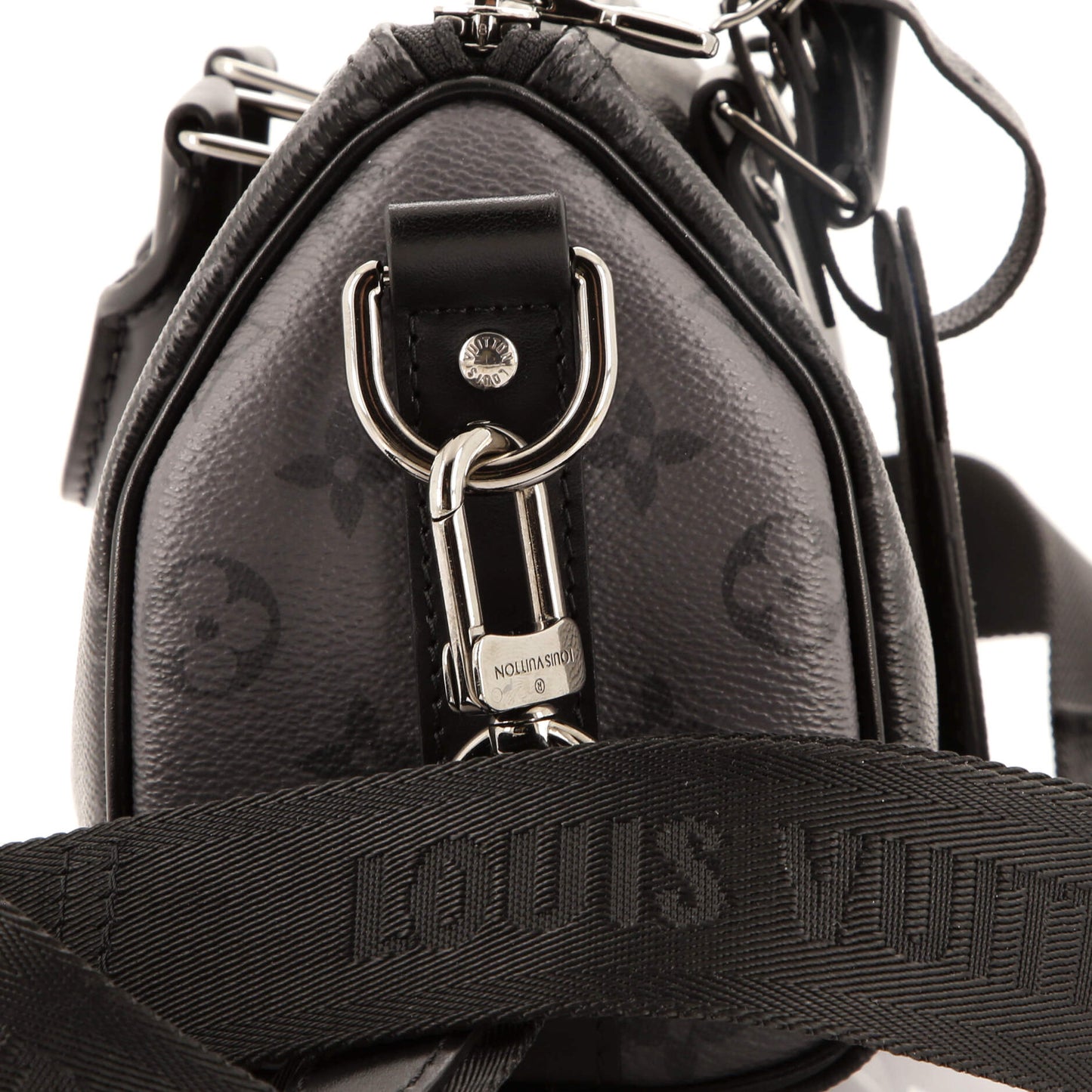 Louis Vuitton Keepall Bandouliere Bag Reverse Monogram Eclipse Canvas 25
