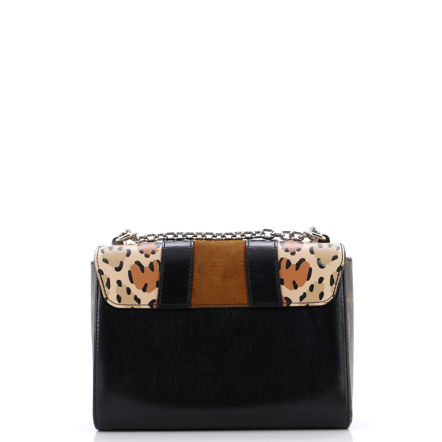 Louis Vuitton Twist Handbag Leopard Wild Printed Leather and Calfskin MM