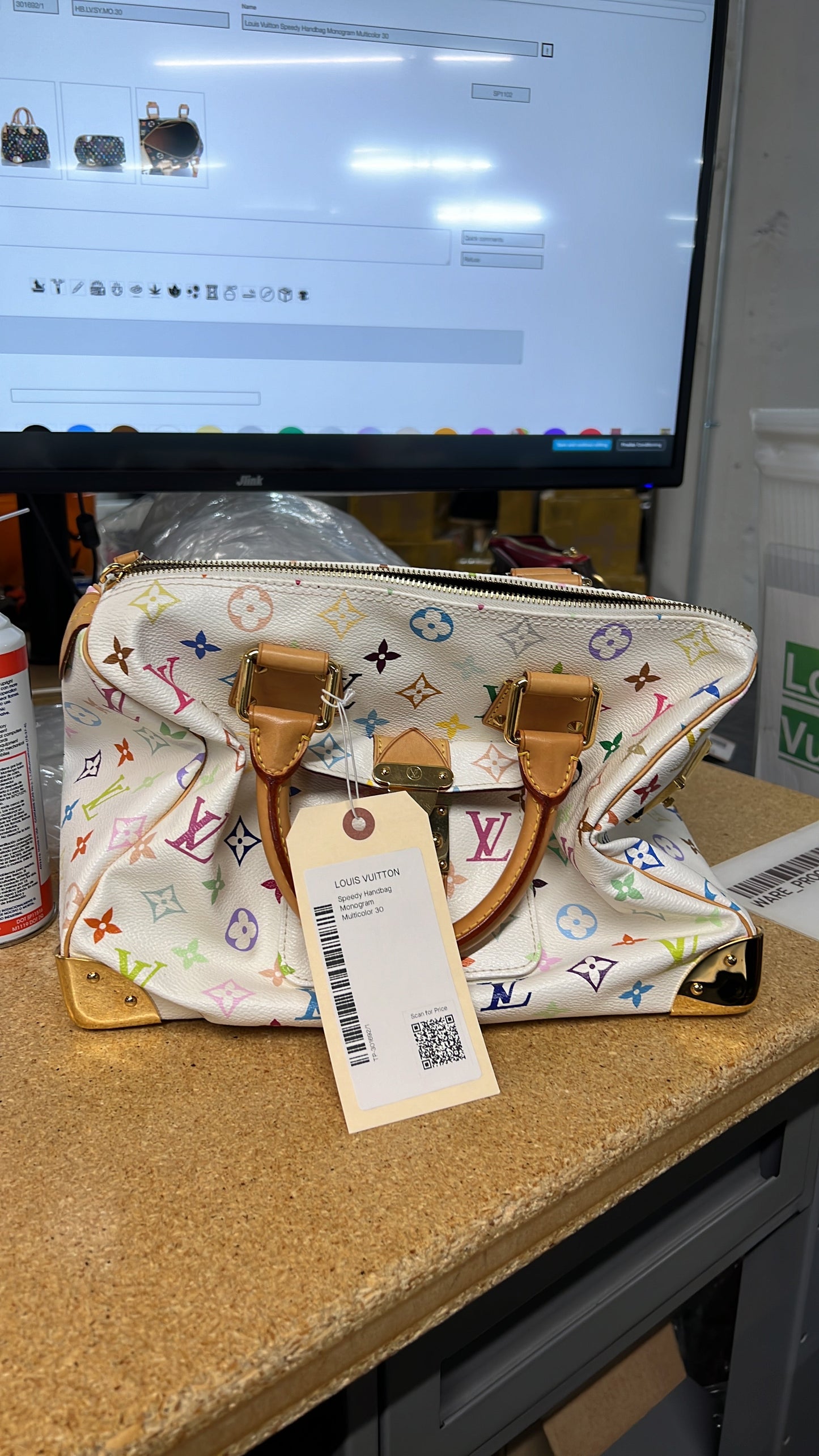 Louis Vuitton Speedy Handbag Monogram Multicolor 30