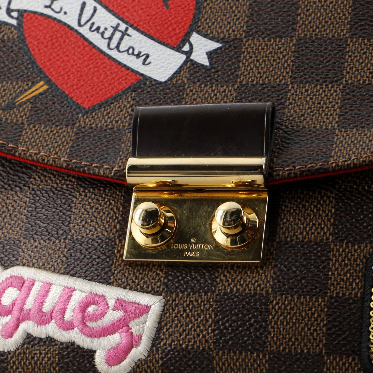 Louis Vuitton Croisette Handbag Limited Edition Patches Damier