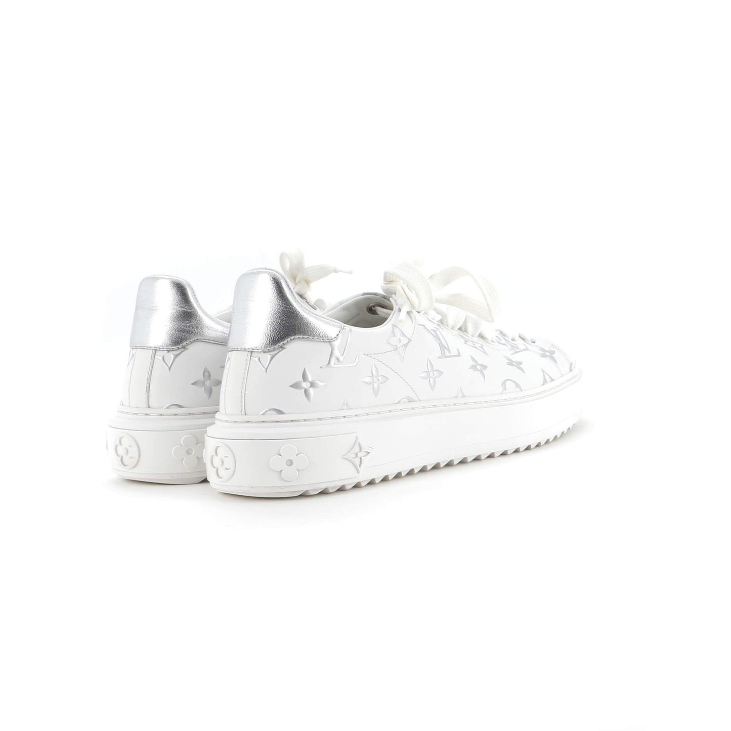 Louis Vuitton Women's Time Out Sneakers Monogram Print Leather