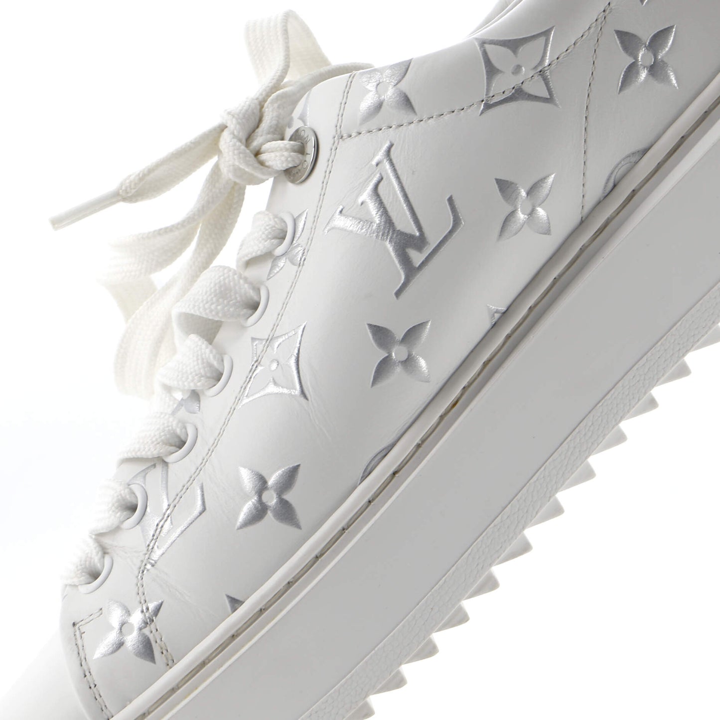Louis Vuitton Women's Time Out Sneakers Monogram Print Leather