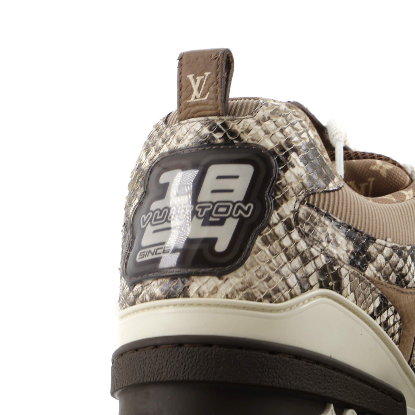 Louis Vuitton Men's LV Skate Sneakers Technical Mesh with Snakeskin and Leather