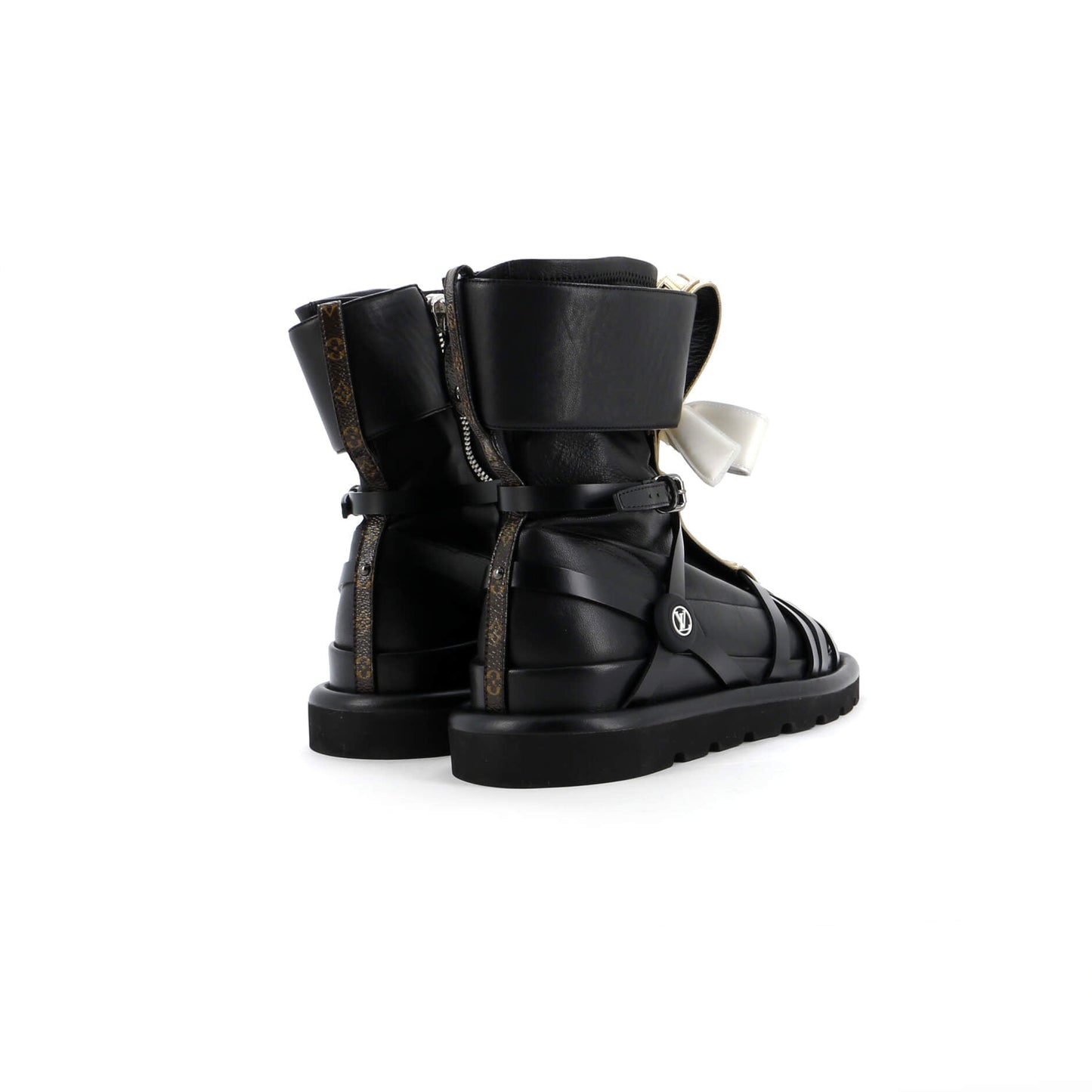 Louis Vuitton Women's Pillow Square Ankle Boots Limited Edition Fornasetti Lambskin