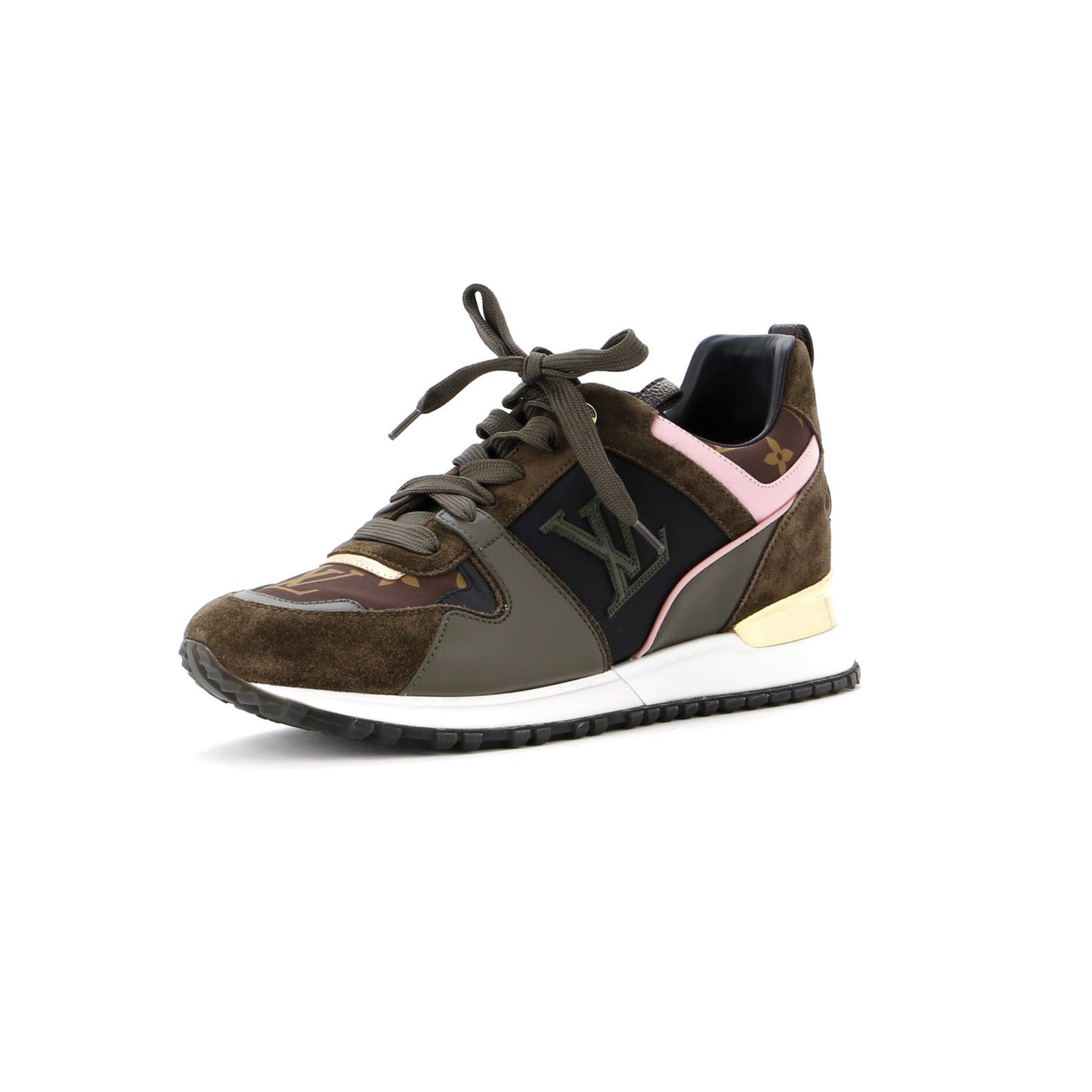 Louis Vuitton Women's Run Away Sneakers Monogram Nylon with Leather