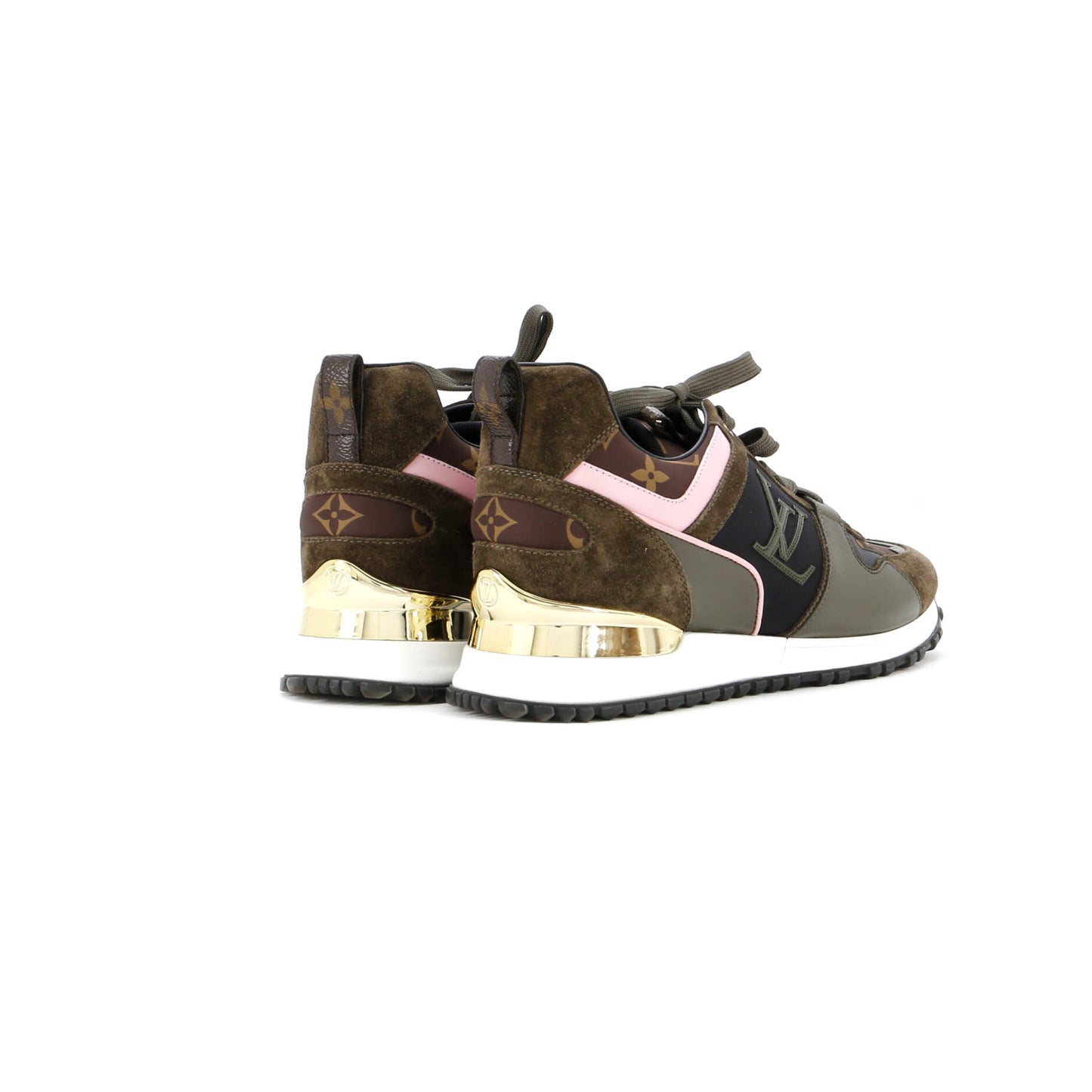 Louis Vuitton Women's Run Away Sneakers Monogram Nylon with Leather