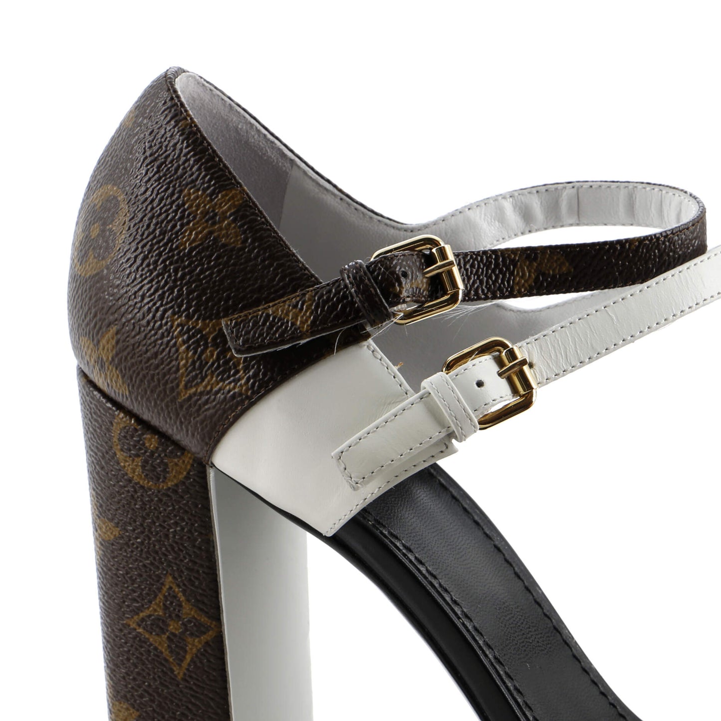 Louis Vuitton Women's Tricolor Heeled Sandals Monogram Canvas and Leather