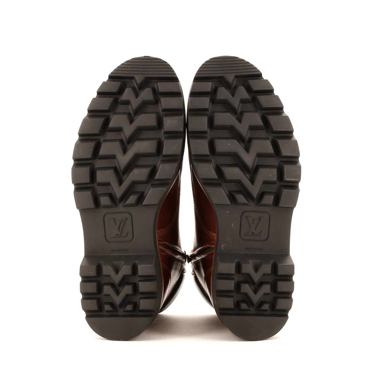 Louis Vuitton Men's Nigo Oberkampf Ankle Boots Leather with Limited Edition Stripes Monogram Canvas