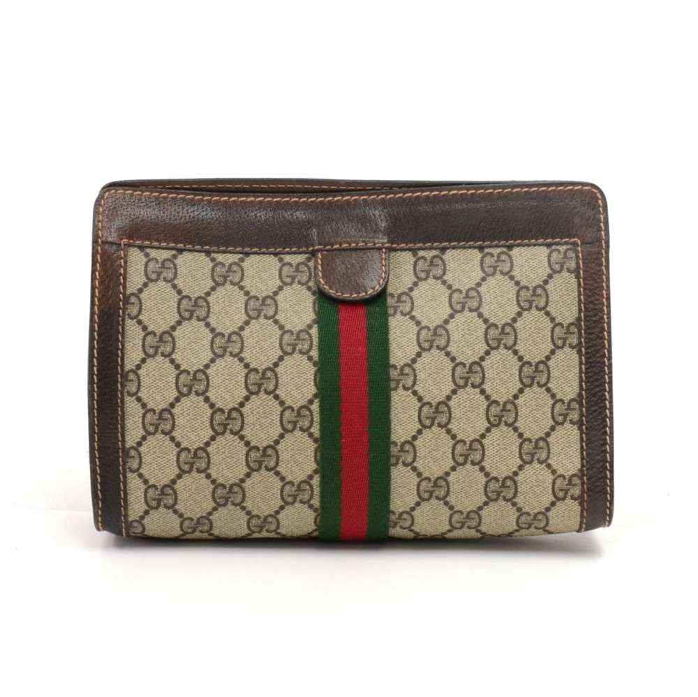 Gucci Supreme Monogram Canvas Clutch Bag