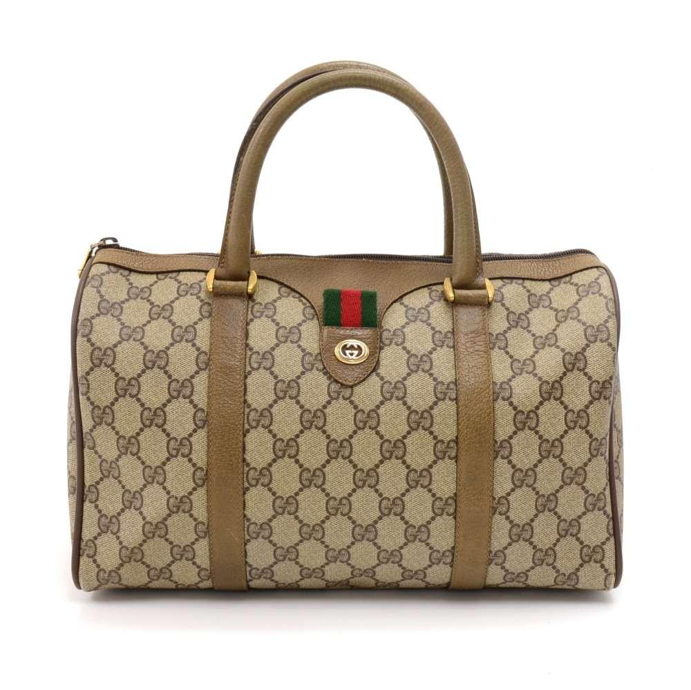Gucci Supreme Monogram Canvas Mini Boston Bag