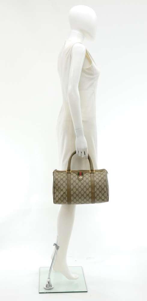 Gucci Supreme Monogram Canvas Mini Boston Bag
